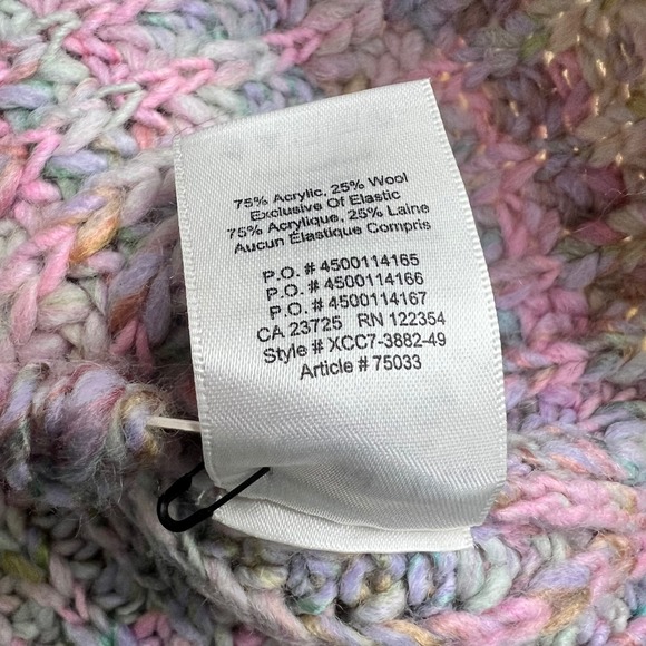 Aritzia Wilfred Free Chunky Knit Rainbow Speckled‎ Mock Neck Cropped Sweater XS - Picture 10 of 10